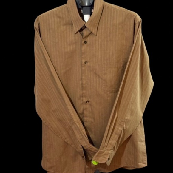 Van Heusen Other - 3/$20 Van Heusen Men's Tan Striped Button Down Shirt
